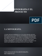 La Monográfia y El Proyecto