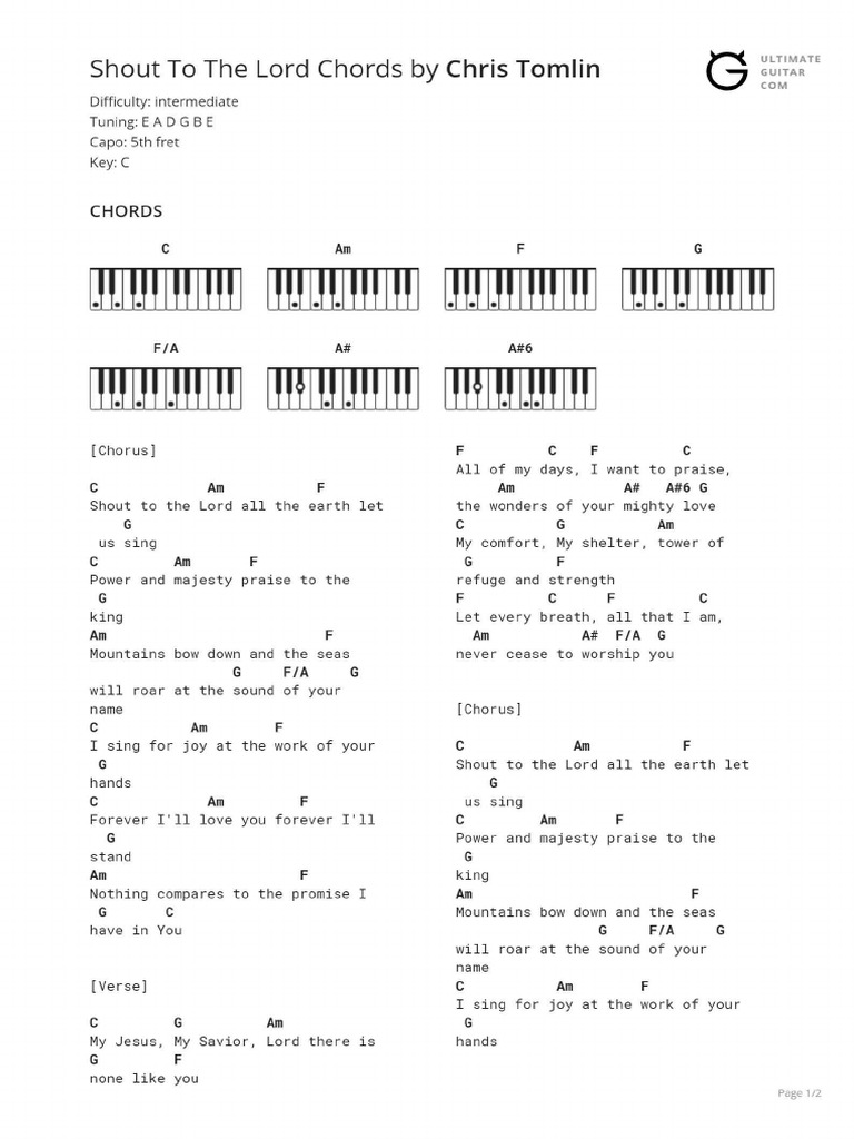 Shout To The Lord Chords | PDF