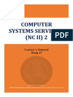 COMPUTER SYSTEMS SERVICING (NC II) 2 MODULE WEEK 17