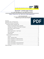 SAP System Landscape Copy: Best Practice For Solution Management
