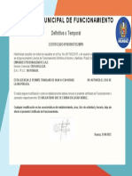 Licencia Municipal de Funcionamiento