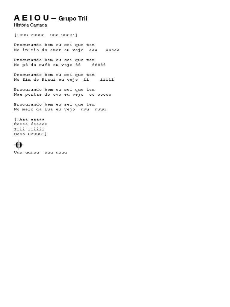 Letra da Música A E I O U | PDF | Arte