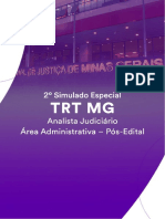 Sem Comentario TRT MG Analistajudiciario Area Administrativa Pos Edital 24 09