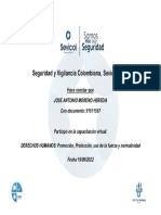 Certificado DERECHOS HUMANOS Promoción, Protección, Uso de La Fuerza y Normatividad - 19092022 Joseantoniomoreno-2020@hotmail