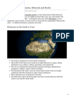 Earths Crust Elements Minerals and Rocks