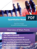 Quantitative Research: DR Riaz Hussain