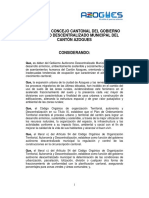 Reforma - A - La - Ordenanza - Que - Sanciona - El - Plan - Del - Buen - Vivir - y - Ordenamiento - Territorial - Del - Canton - Azogues 31.05.2018
