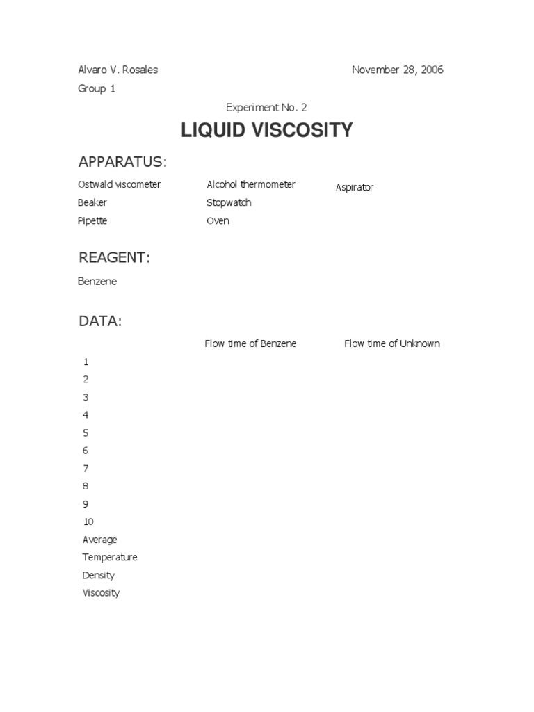 Lab Report 2 Viscosity