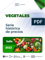 Serie Historica de Precios de Vegetales Julio 2022