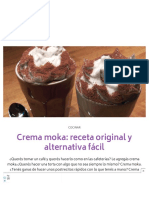 Crema Moka - Receta Original y Alternativa Fácil - Bacanal