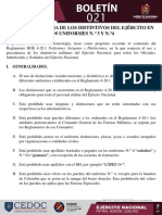 Boletín 021. Empleo de Los Distintivos Del Ejército Nacional