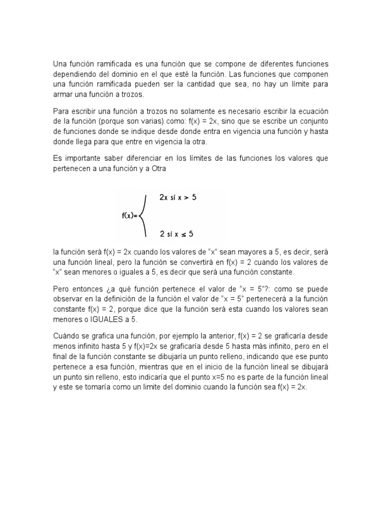 Funciones Ramificadas | PDF | Función (Matemáticas) | infinito