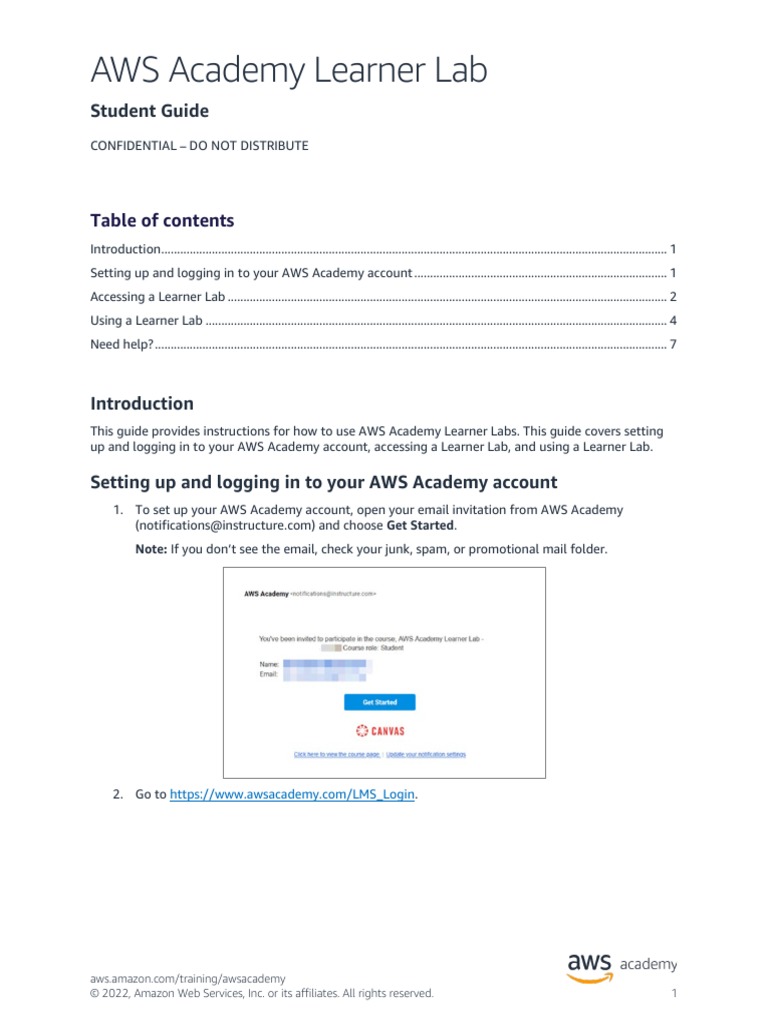 AWS Academy Learner Lab Student Guide v0.2 PDF