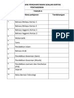 Senarai Semak Penghantaran Soalan Kertas Pentaksiran