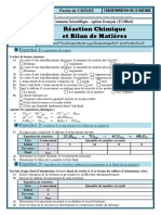 Modelisation Des Transformations Chimiques Bilan de La Matiere Exercices Non Corriges 1