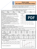 Suivi Temporel D Une Transformation Chimique Vitesse de Reaction Exercices Corriges 3