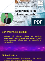 Sci 412 - Respiration in The Lower Forms of Animals