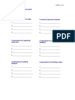 Classroom Expressions Review Worksheet-2022