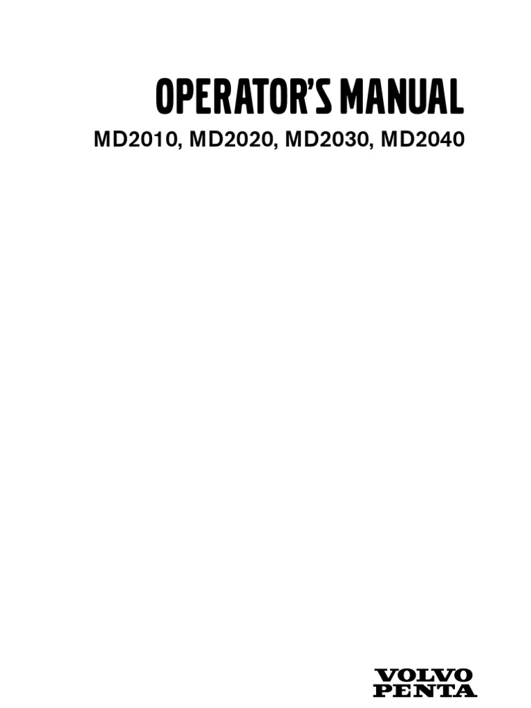 Volvo Penta MD2020 - Operation Manual | Battery (Electricity) | Engines