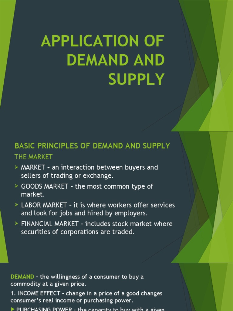 Week 2 Application of Demand and Supply... PDF Supply And Demand Elasticity (Economics)