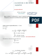 4-Diferenciales Sucesivas o de Orden Superior