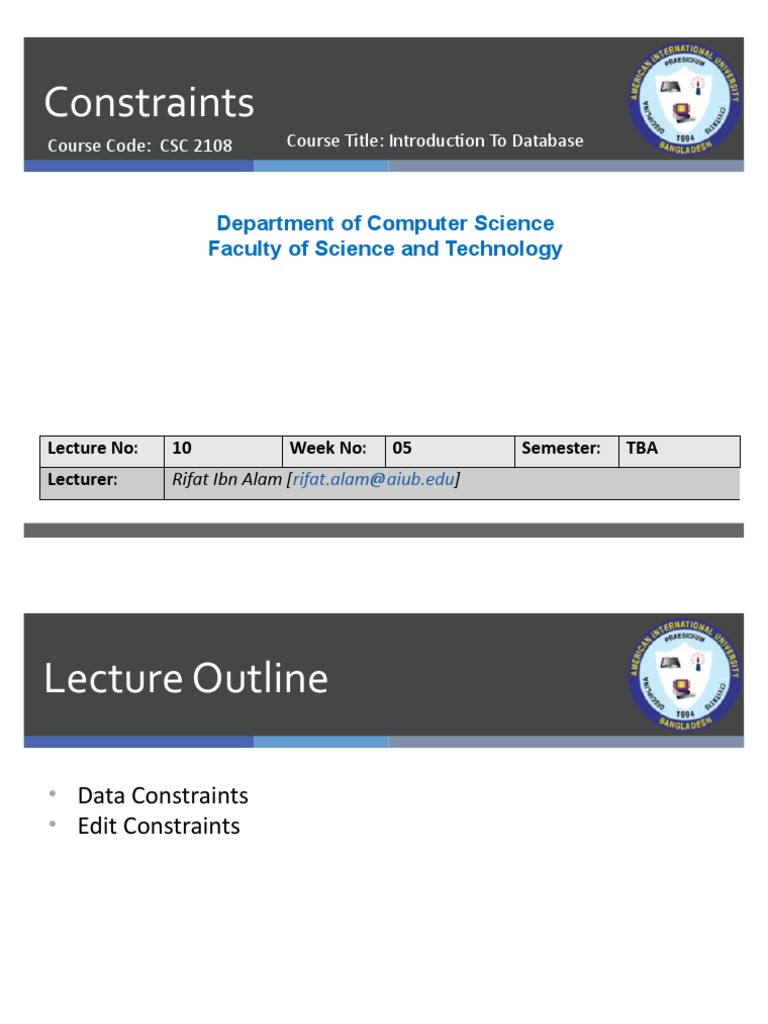 Lecture10 IDB PDF Relational Database Table (Database)
