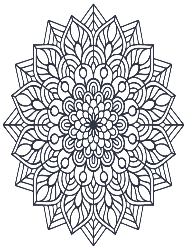 Indian Mandala Coloring Pages 02 PDF