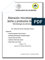 Alteración microbiana en leche y productos lácteos