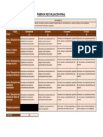 Rúbrica Evaluación Final