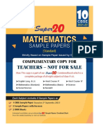 Super 20 Sample Question Papers - Mathematics