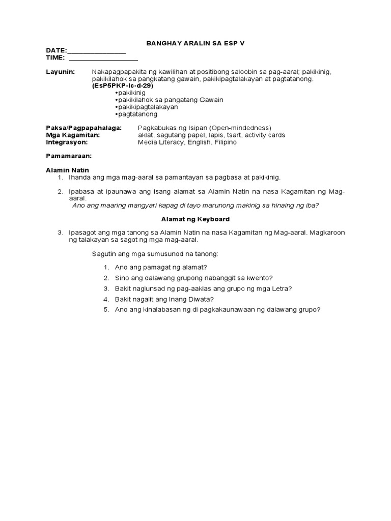 LP Esp Week 3 | PDF