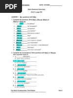 Fund UNIT - 04 - Extra - Grammar - Exercises Acm Ejercico 4 Ingles 1