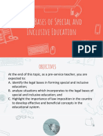 Legal Bases of Special and Inclusive Education