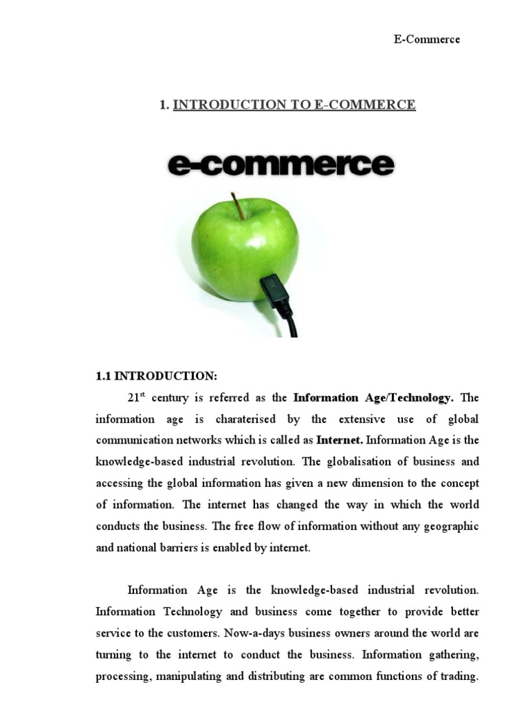 Introduction to E-Commerce Basics | PDF | Electronic Data Interchange ...