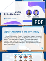 Digital Citizenship in The 21 ST Century