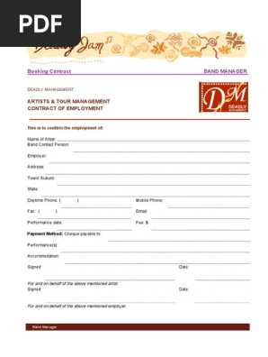 Artist Management Contract 09