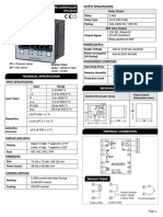 Temperature controller output specification