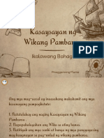 Week 5 Kasaysayan NG Wikang Pambansa Ikalawang Bahagi