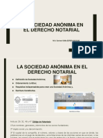 La Sociedad Anónima en El Derecho Notarial