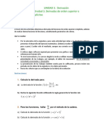 DCDI - Actividad 3 Unidad 3 Derivadas de Orden Superior e Implícita