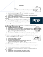 Worksheet Magnetism