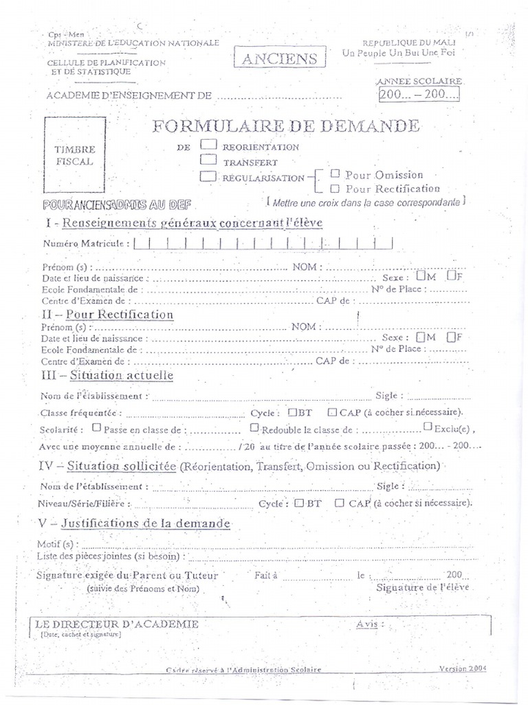 Formulaire de Transfert - ETP | PDF