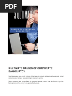 3 Ultimate Causes of Corporate Bankruptcy