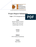 ATM Management System Project Report