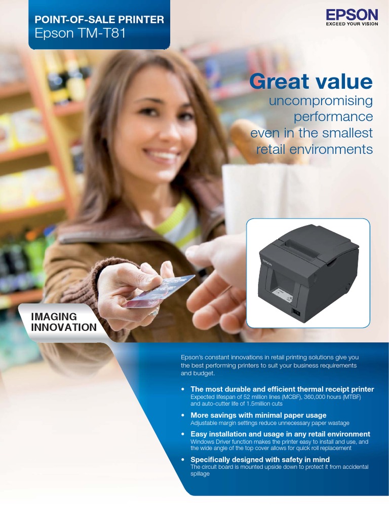 Great value epson tm t81 pdf printer computing computer science