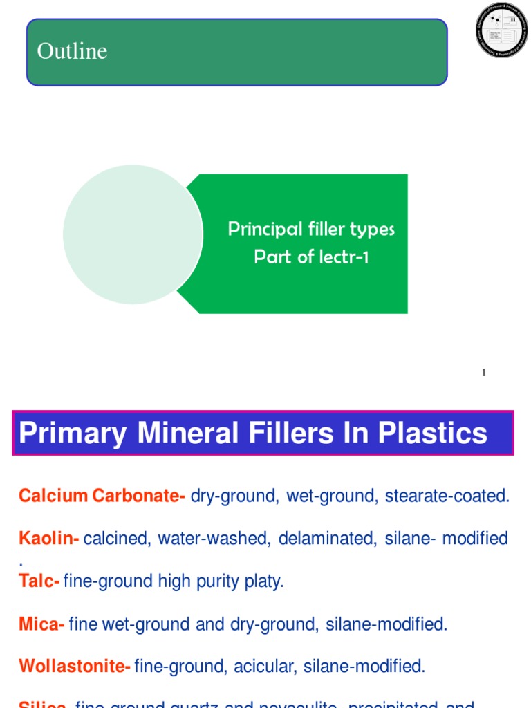 Principal Mineral Fillers Used in Plastics A Comprehensive Review of