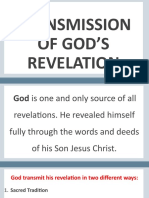 3 Transmission of God's Revelation