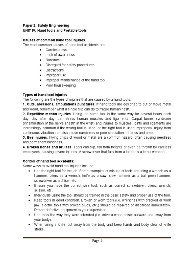 Hand Tools And Portable Tools Pdf Insulator Electricity Hand