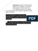 PH Is An Important Quantity That Reflects The Chem