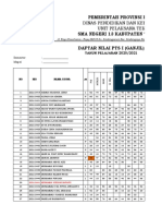 Daftar Nilai UTS 10 IPS 6